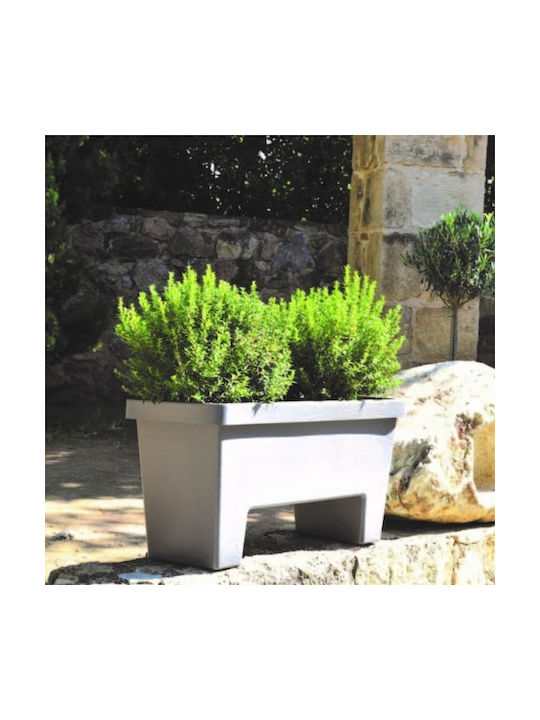 Planter Box Lotus 60L 79x34.5x40.5h cm Gray Brown