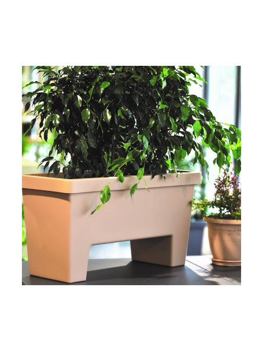 Ζαρντινιερα Lotus 60lt 79x34 5x40 5h Cm-λευκο