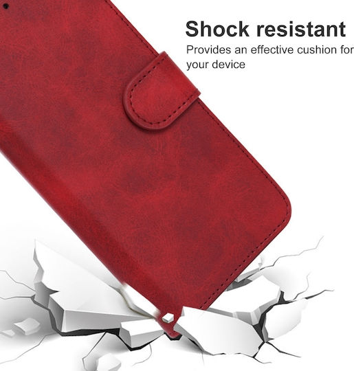 5G Wallet Piele artificială Roșu (Oppo Find X5 Lite)