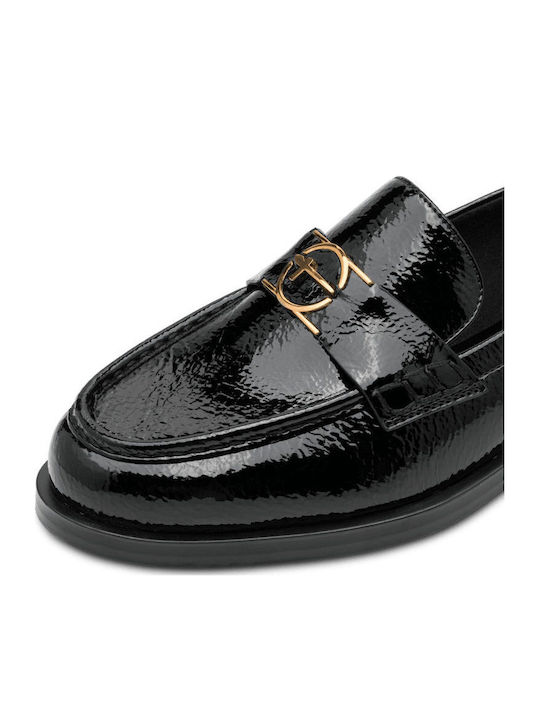 Patent Leather Women's Loafers in Black Color