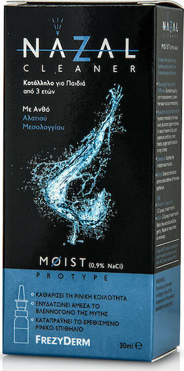 Frezyderm Nazal Cleaner Moist (0.9% NaCl) από 3 Ετών Ρινικό Σπρέι με Θαλασσινό Νερό για Όλη την Οικογένεια 30ml