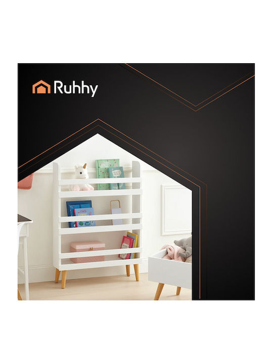 Kids Wooden Bookcase White