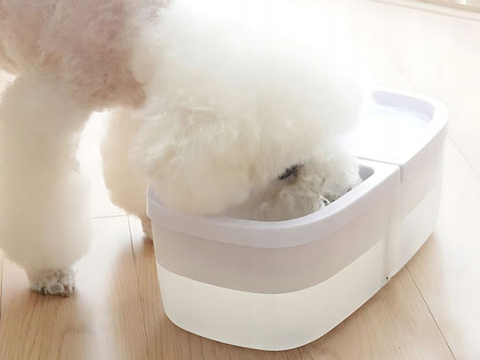 Verk Group Automatic Waterer / Fountain for Dog & Cat 2x 2.5lt 30.5cm in White Color