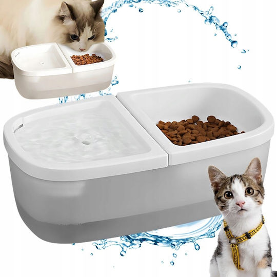 Verk Group Automatic Waterer / Fountain for Dog & Cat 2x 2.5lt 30.5cm in White Color