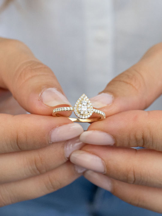 Diamond Group Μονόπετρο από Χρυσό 14K Diamond Group Μονόπετρο από Χρυσό 14K