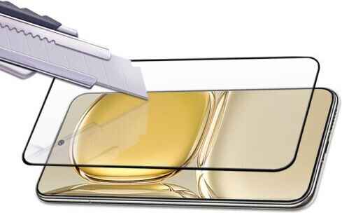 Mocolo Vollkleber Vollflächig gehärtetes Glas Schwarz (Huawei P50)