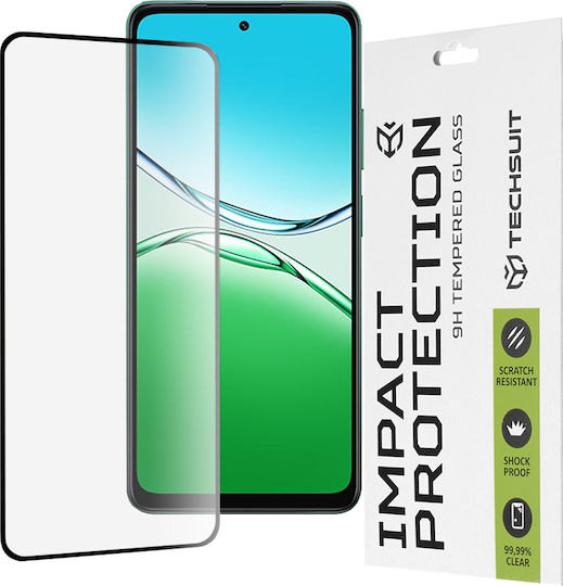 Techsuit Voller Leim Vollflächig gehärtetes Glas (Oppo A5 4G - Techsuit)