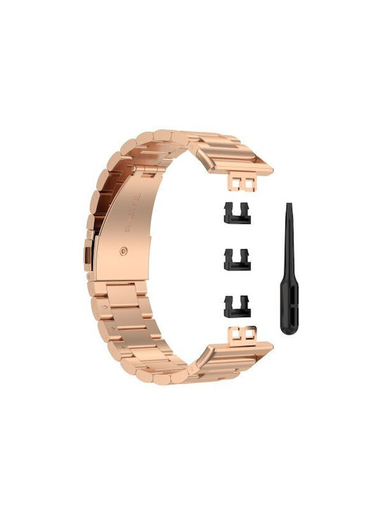Λουράκι Μεταλλικό Ροζ Χρυσό (Huawei Watch Fit)