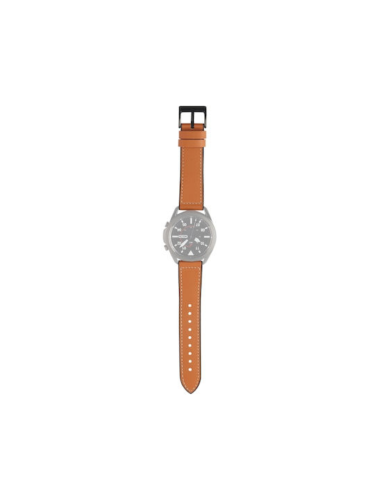 Strap Leather Brown (Galaxy Watch 42mmForerunner 55/245/645 / Vivoactive 3/5/HR / Venu Sq 2Huawei Watch GT2 / GT3 (42mm) / GT3 Pro (43mm)Amazfit GTS 2 / GTS 2 Mini / GTS 2e)