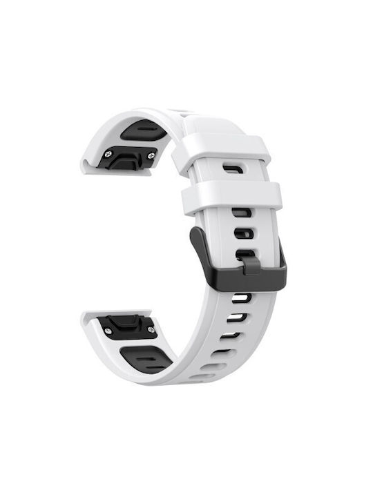 Two-Tone Λουράκι White / Black (Fenix 5 / 5 Plus / 6 / 6 Pro / 7 / 7 Pro / 8 (47mm))