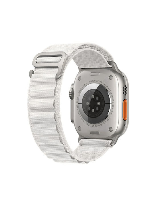 Nylon Armband Weiß (Apple Watch 44/45/46mm/Ultra 49mm) Nylon Armband Weiß (Apple Watch 44/45/46mm/Ultra 49mm)