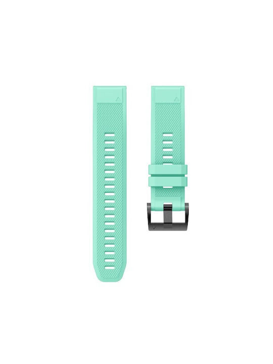 Buckle Armband Silikon Cyan (Garmin Fenix 5/5 Plus/6/6 Pro/7/935/945)