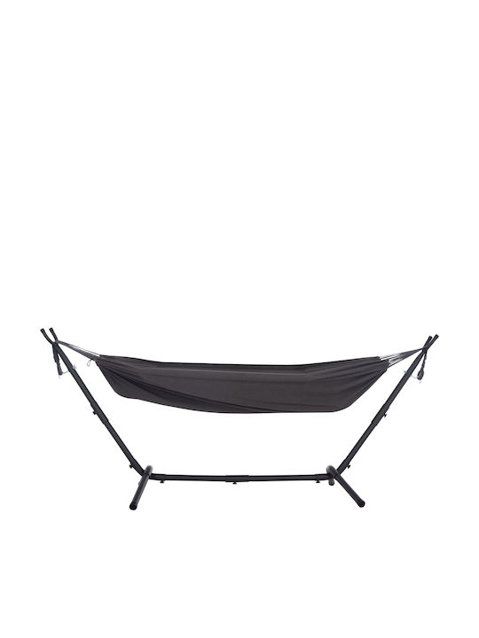 Hängematte Einzeln Stoff mit Gestell Gray 265x93cm