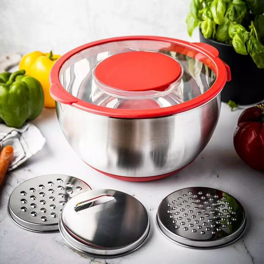 KING Hoff Stainless Steel Mixing Bowl Capacity 5lt with Diameter 24cm and Height 14cm.