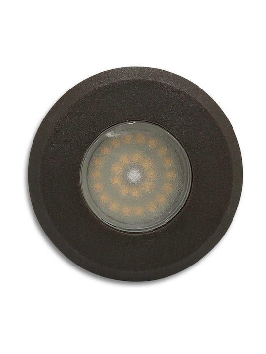 Arapidis Waterproof Outdoor Ceiling Spot with Integrated LED in White Color Π410/Λ-1-ΚΣ-3000Κ