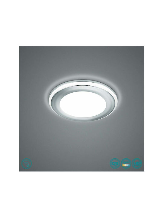 Trio Lighting Plastic Recessed Spot with Integrated LED and Warm White Light Silver 1pcs