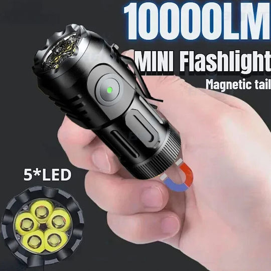 X-Balog Επαναφορτιζόμενος Φακός LED IPX5 με Μέγιστη Φωτεινότητα 10000lm