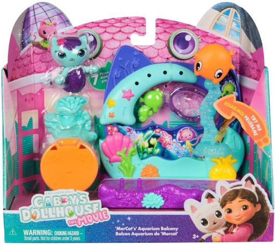 Spin Master Gabby's Dollhouse MerCat's Aquarium Balcony for 3 Plus Years 13cm