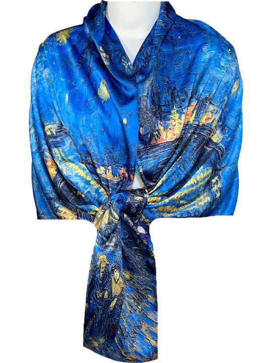 Women's Silk Scarf Blue