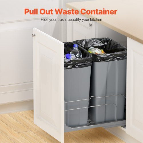 Vevor Plastic Waste Bin Gray