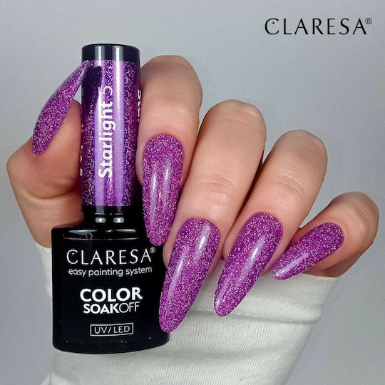 Claresa Starlight Ojă Pentru Unghii Cu Gel Starlight 5 Cu Sclipici 5ml