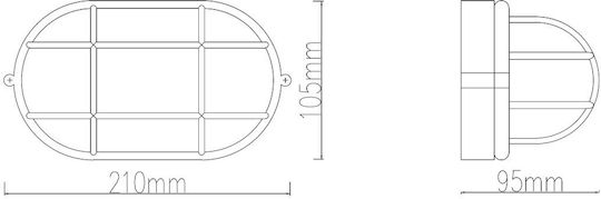 Evivak Wall-Mounted Outdoor Turtle Light E27 IP54 21x10.7x9.5εκ.