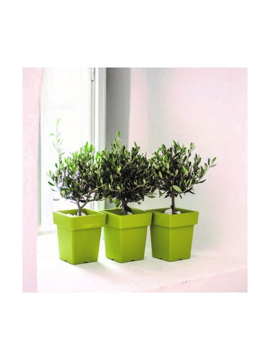 Viomes Linea Pot Plastic Taupe 21x21x26cm.