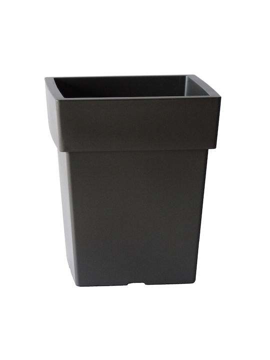 Viomes Linea Pot Plastic Anthracite - Molyvi 33x33x42cm.