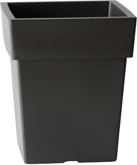 Viomes Linea Ghiveci Plastic Anthracite - Molyvi 33x33x42cm.