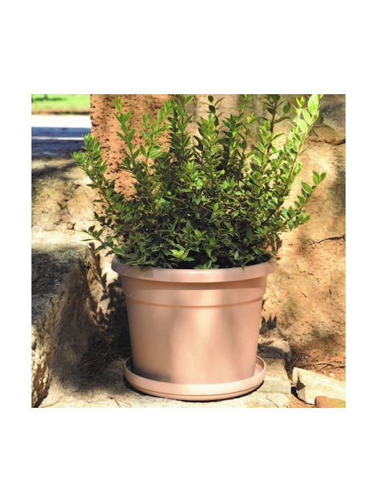 Viomes Cylindro Γλάστρα Πλαστική Σιελ Μπλε 25x25x19εκ.