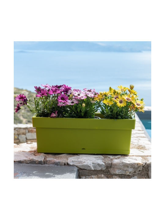 Linea Ζαρντινιέρα Πλαστική Γκρι Καφέ 38x18x17εκ.