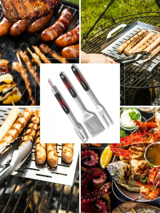 Klausberg Σετ 3 Εργαλείων BBQ με Πιρούνα και Σπάτουλα