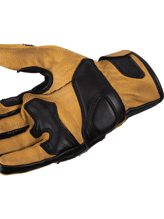 Winter Men's Motorcycle Gloves Leather Brown