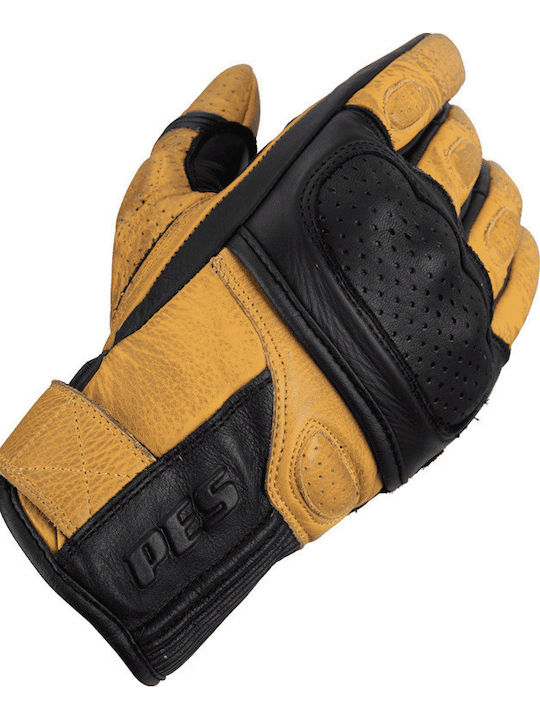 Winter Men's Motorcycle Gloves Leather Brown