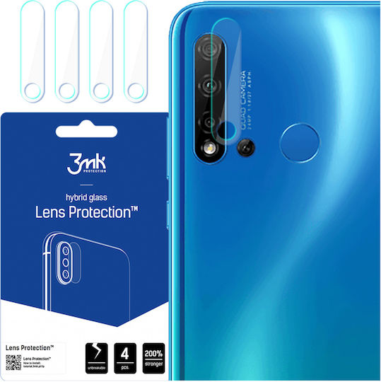 3MK Lens Protection 4pcs Camera Protection Tempered Glass Transparent for the Huawei P20 Lite