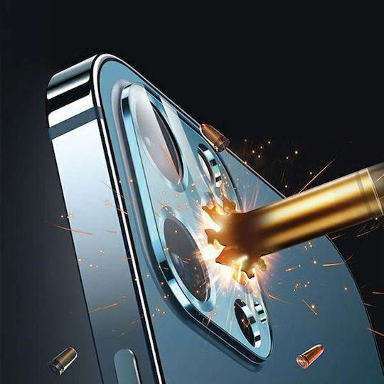 Usams Προστασία Κάμερας Tempered Glass Metal Red για το iPhone 12