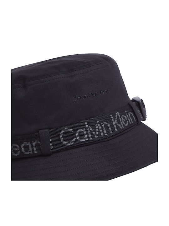 Calvin Klein Υφασμάτινo Καπέλο Bucket Μαύρο