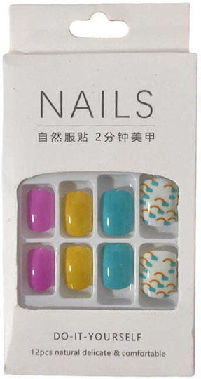 Αυτοκόλλητα Νύχια Σε Διάφορα Σχέδια - Press-on Fake Nails