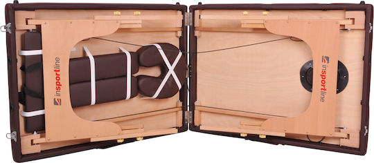 inSPORTline Taisage Wooden Portable/Folding Ecru Massage and Physiotherapy Bed 186x70cm
