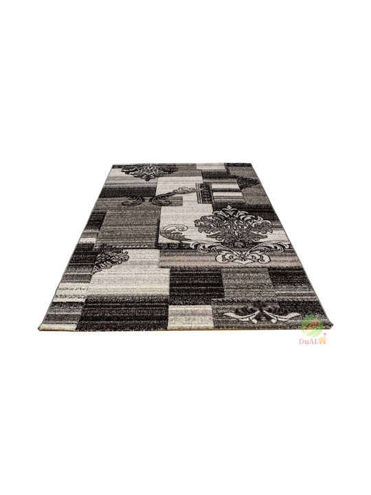 Rutschfest Teppich Rechteckig Synthetisch,Polyester/Cotton/Leather Gray