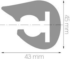 Τερματικο Πλαστικο Προφιλ L45 Λευκο Tessilmare 35.fn.6566018b