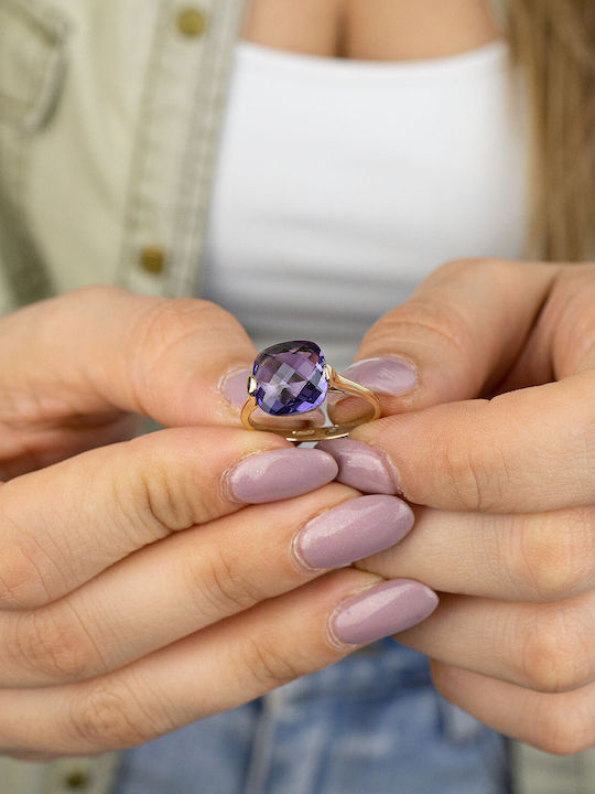 Kiriakos Gofas Damen Ring mit Steinen aus Gold 14K