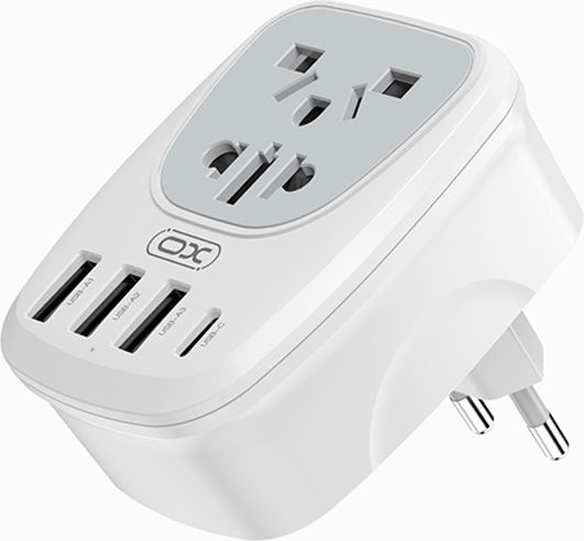 XO WL26 Адаптер за контакт от Universal в Universal с 3 USB порта