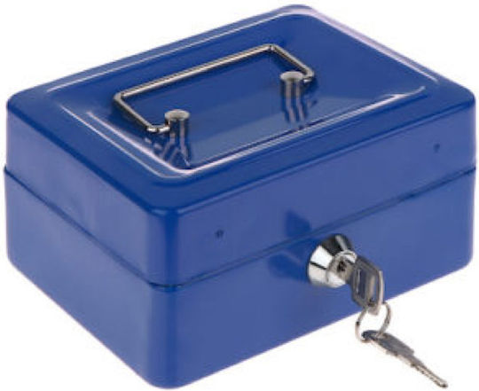 Red Eagle Kassenschrank mit Schloss BOX-150 Blau
