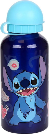 Stor Kids Water Bottle Lilo & Stitch Aluminium 400ml (Various Designs/Colours)