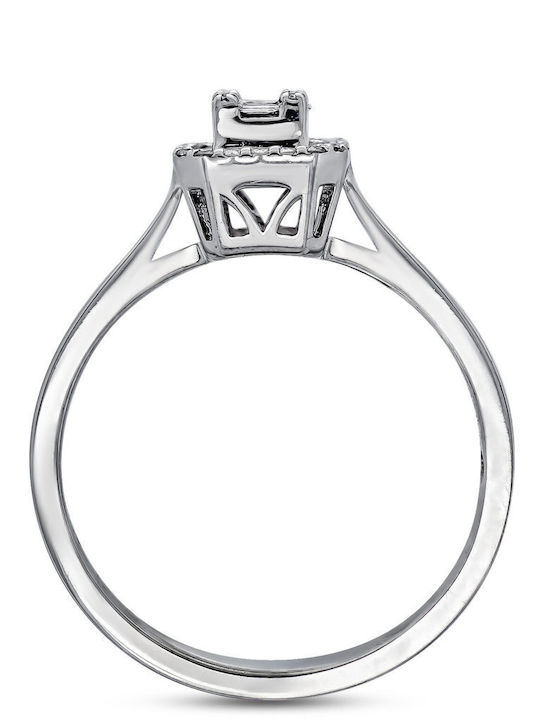 Kiriakos Gofas Single Stone Ring From 18K White Gold Kiriakos Gofas Single Stone Ring From 18K White Gold