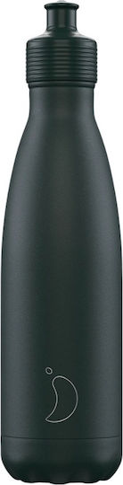 Chilly's Chilly's Sport Thermosflasche Rostfreier Stahl BPA-frei 500ml Mattes Grün