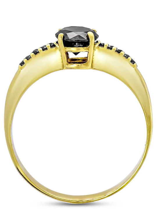 Kiriakos Gofas Μονόπετρο από Χρυσό 14K