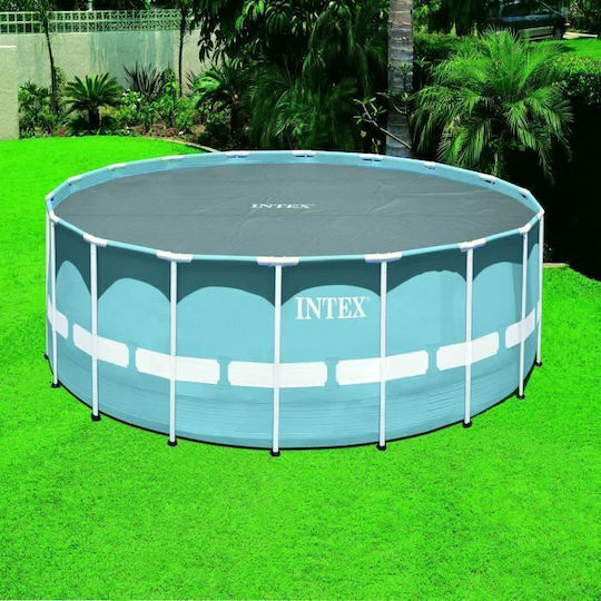 Intex Προστατευτικό Κάλυμμα Πισίνας Στρογγυλό Διαμέτρου 457εκ. Ασημί