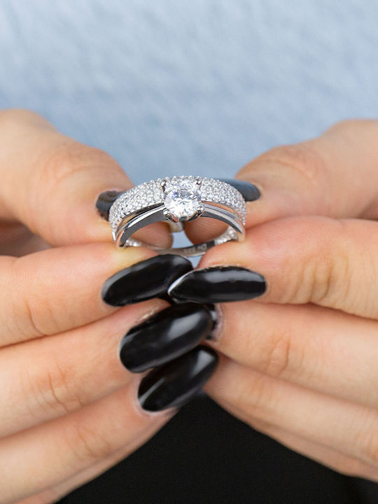 Kiriakos Gofas Einzelstein aus Weißgold 14K